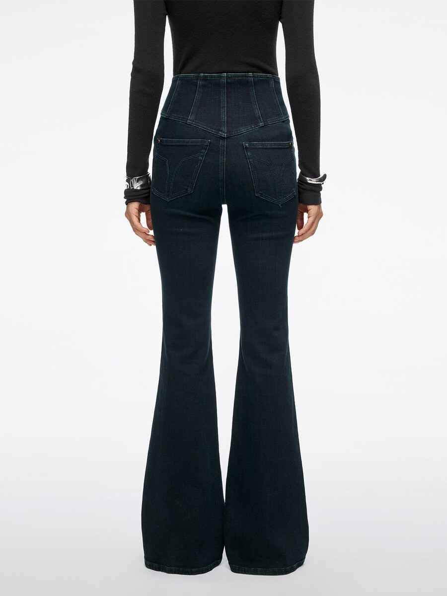 hochtaillierte schlagjeans – glenda plus 5