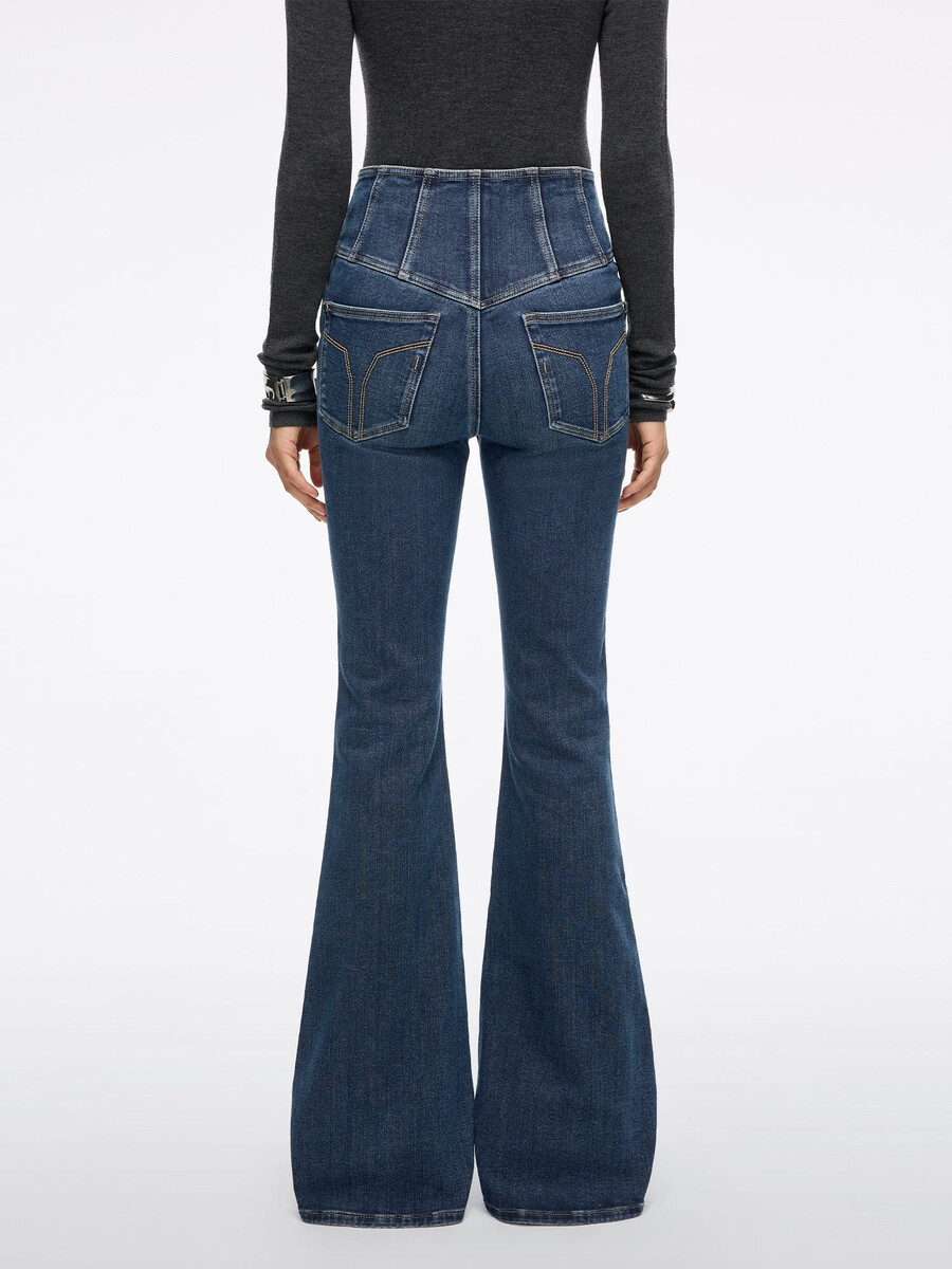 hochtaillierte schlagjeans – glenda plus 5